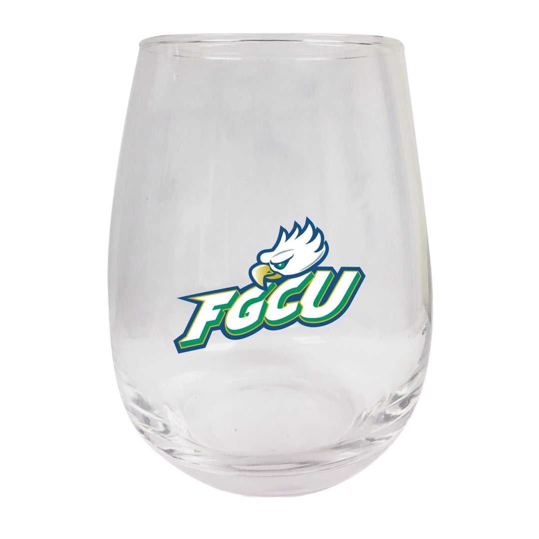 Florida Gulf Coast Eagles Stemless Wine Glass - 9 oz.  Officially Licensed NCAA Merchandise Image 1