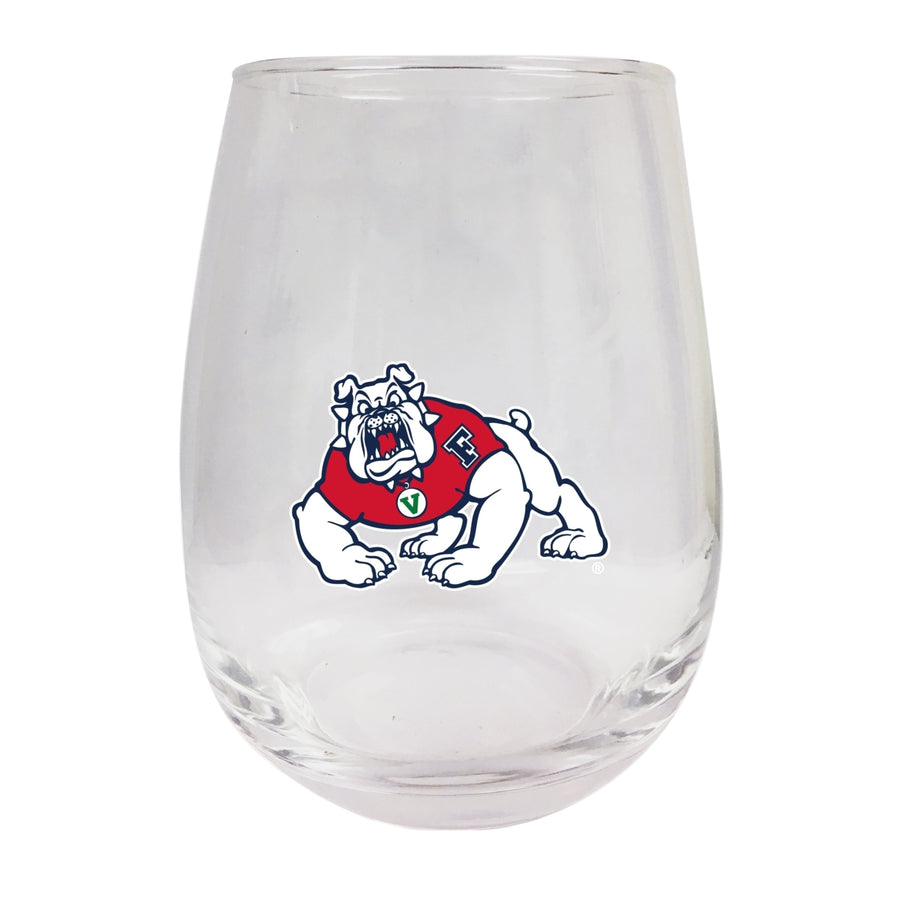 Fresno State Bulldogs Stemless Wine Glass - 9 oz.  Officially Licensed NCAA Merchandise Image 1