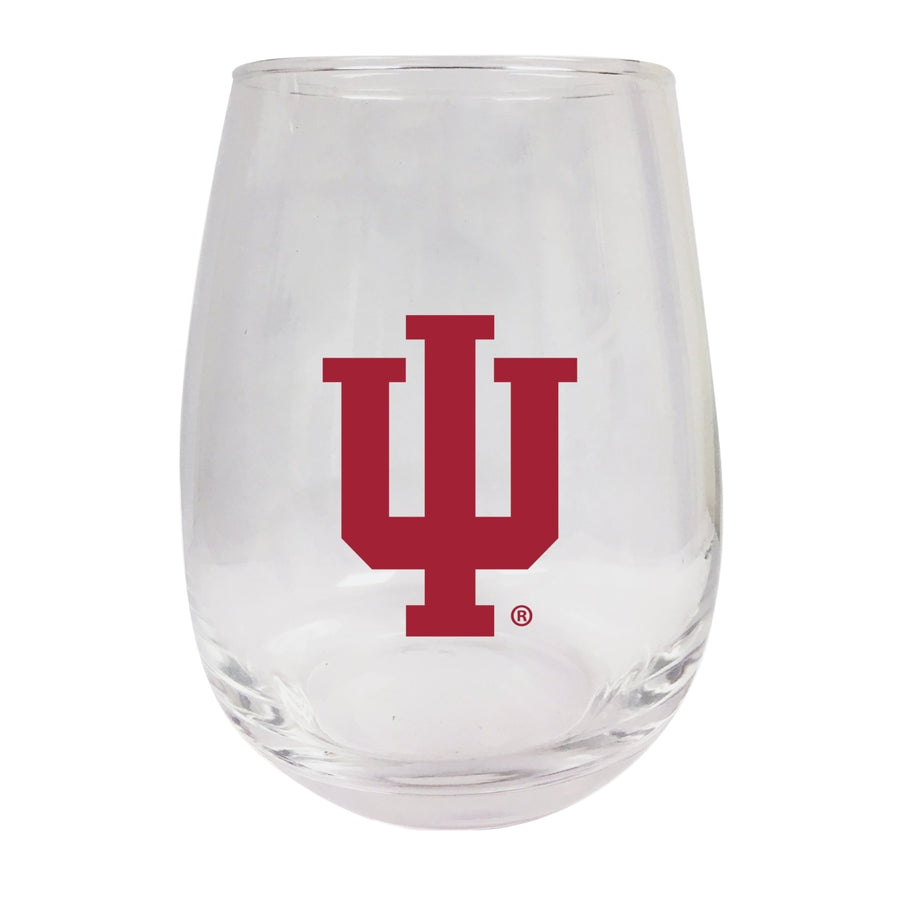 Indiana Hoosiers Stemless Wine Glass - 9 oz.  Officially Licensed NCAA Merchandise Image 1