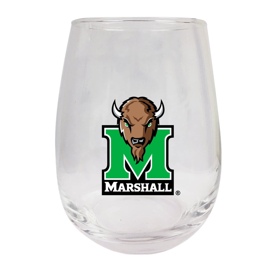 Marshall Thundering Herd Stemless Wine Glass - 9 oz.  Officially Licensed NCAA Merchandise Image 1
