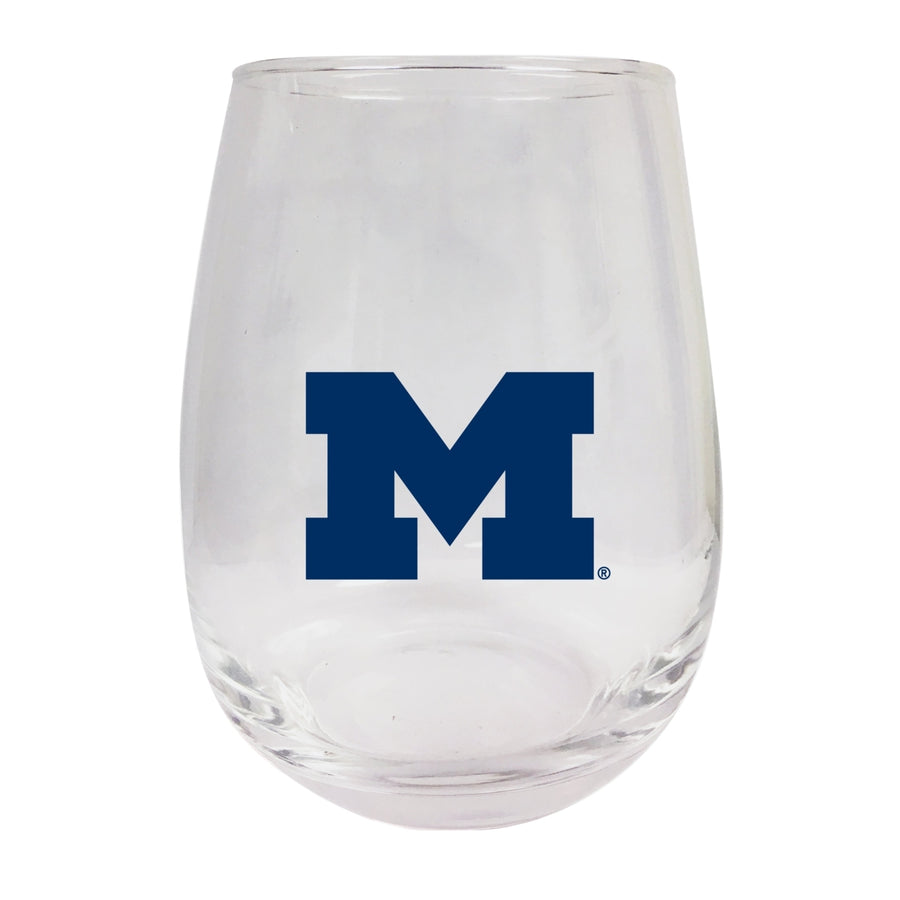 Michigan Wolverines Stemless Wine Glass - 9 oz.  Officially Licensed NCAA Merchandise Image 1