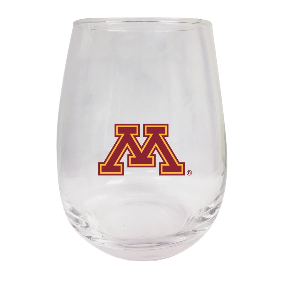 Minnesota Gophers Stemless Wine Glass - 9 oz.  Officially Licensed NCAA Merchandise Image 1