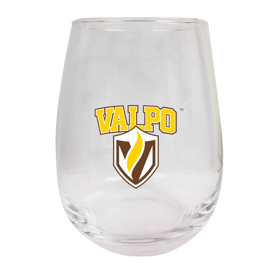 Valparaiso University Stemless Wine Glass - 9 oz.  Officially Licensed NCAA Merchandise Image 1