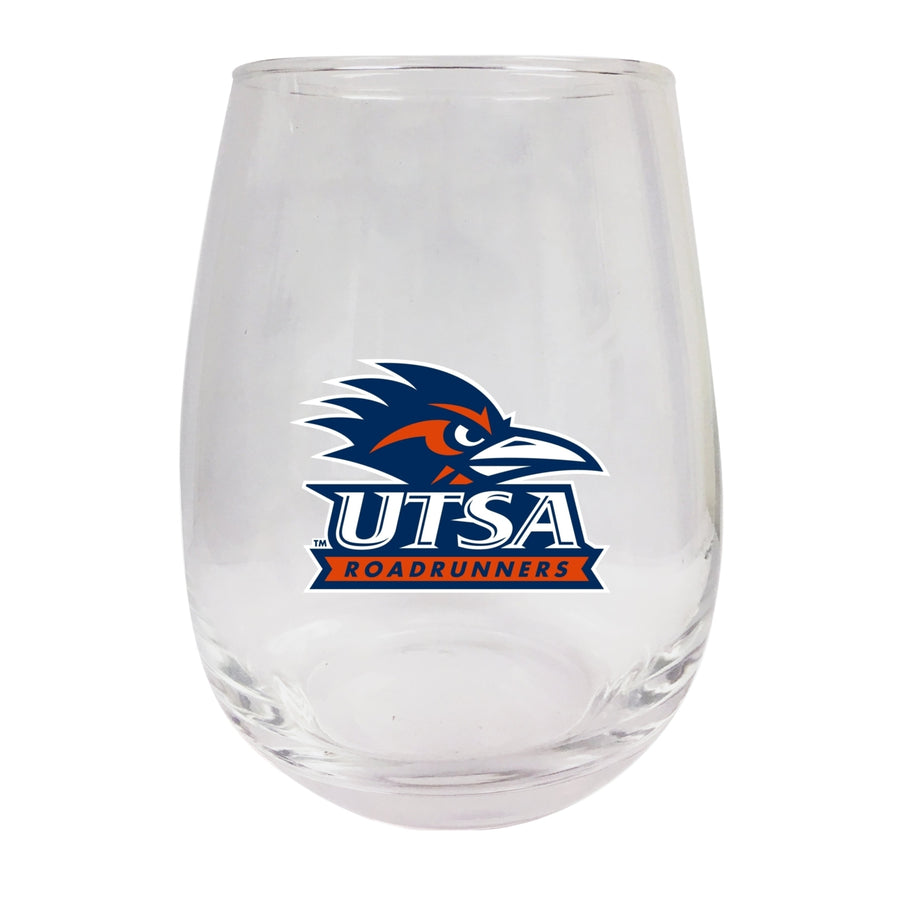 UTSA Road Runners Stemless Wine Glass - 9 oz.  Officially Licensed NCAA Merchandise Image 1
