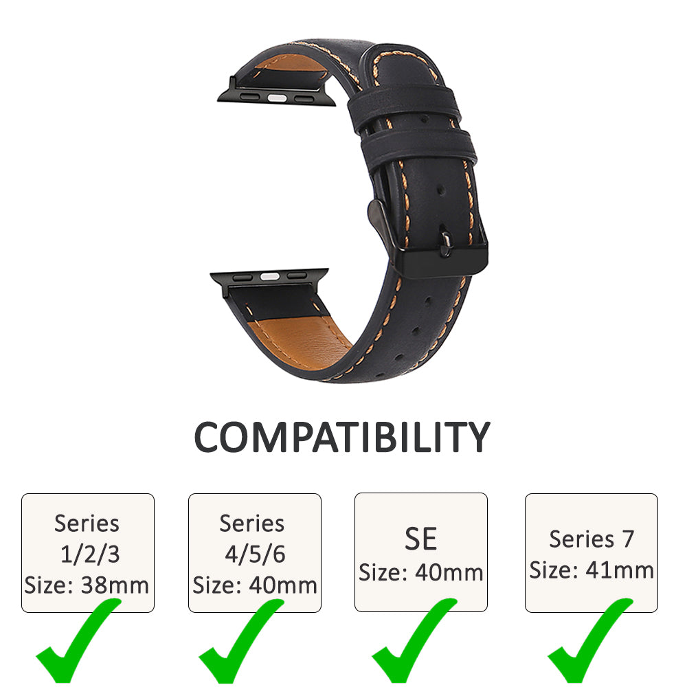 navor Leather Band with Premium Leather Replacement Strap with Stainless-Steel Clasp Image 2