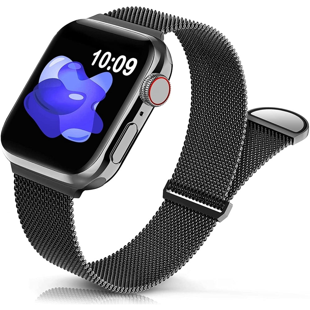 navor Compatible with Apple WatchAdjustable Magnetic BandStainless Steel Mesh Replacement Strap Wristband for Men and Image 2