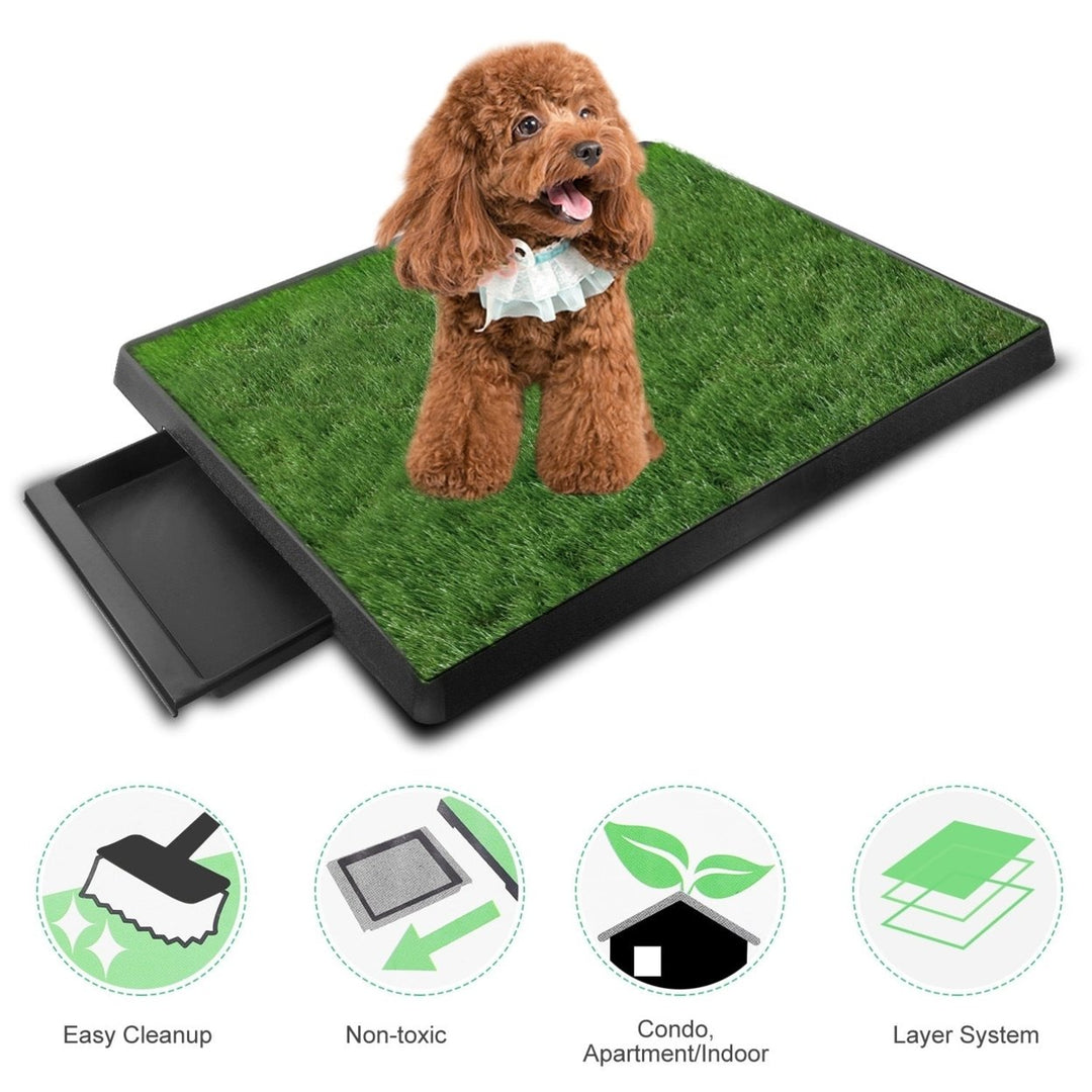 Dog Potty Training Artificial Grass Pad Pet Cat Toilet Trainer Mat Puppy Loo Tray Turf Image 4