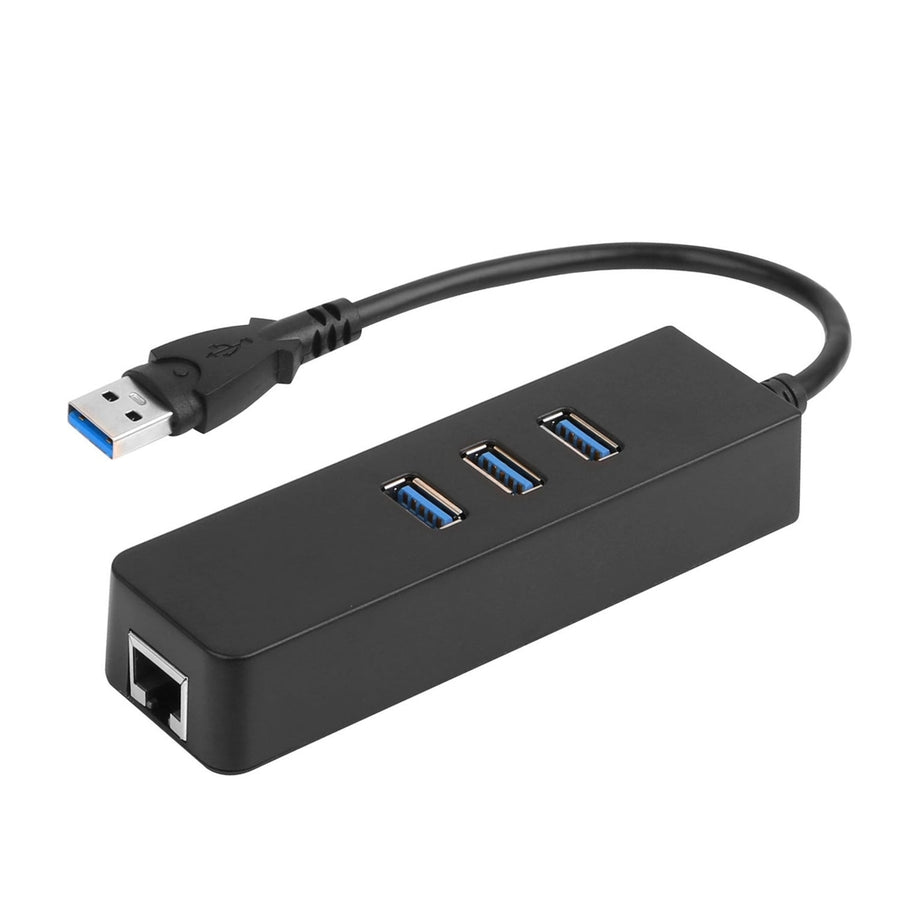 3 Ports USB 3.0 Hub Gigabit Ethernet Adapter 10 100 1000 Mbps Converter Wired USB Network Adapter Image 1