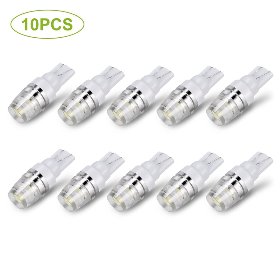 10PCS T10 LED Bulbs 194 LED Lights 12V 1W 5730 White Wedge Base LED Replacement Bulbs for License Plate Parking Position Image 1