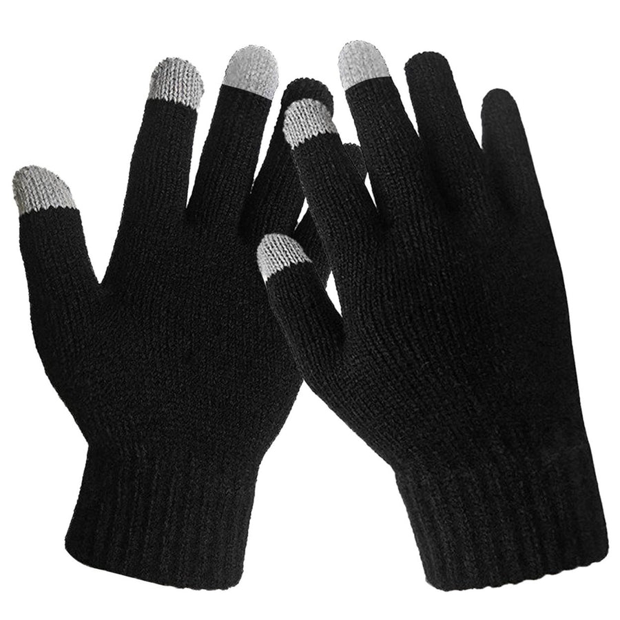 Unisex Touch Screen Gloves Full Finger Winter Warm Knitted Gloves For Warmth Running Cycling Camping Hiking Image 1