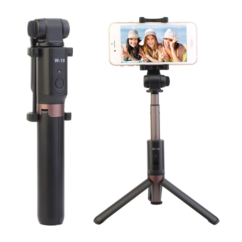 Wireless Selfie Stick Extendable Phone Camera Stick Tripod with Detachable Rechargeable Remote Shutter Image 2