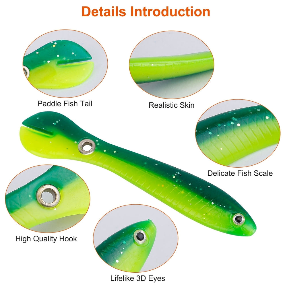 10Pcs Soft Fishing Lures Realistic Bass Loach Swimming Lure Plastic Fake Fishing Bait Equipment for Saltwater Freshwater Image 2