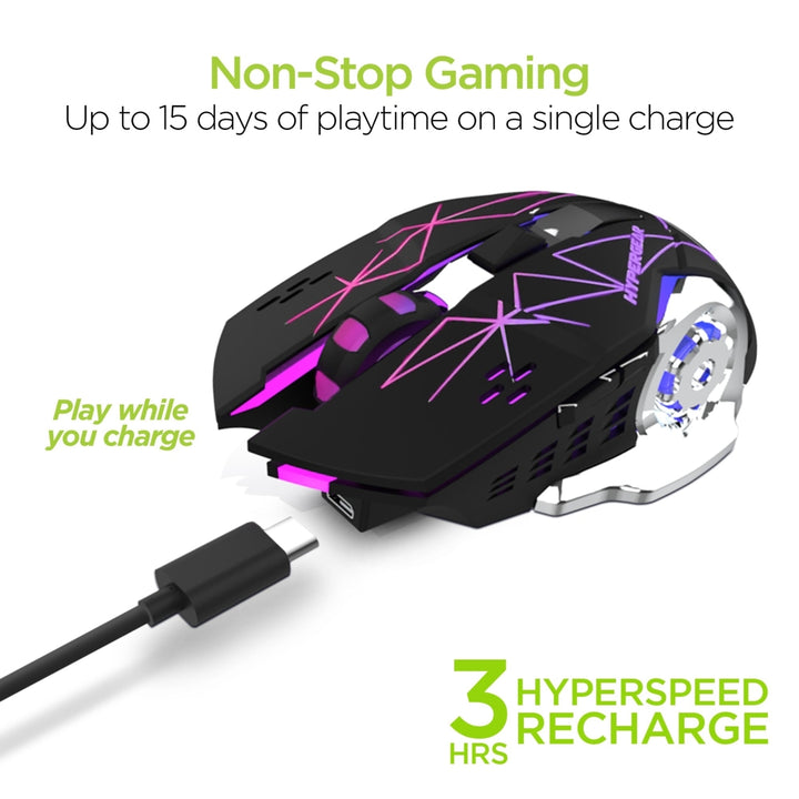 HyperGear Chromium Wireless Gaming Mouse for Extended Play Sessions (15571-HYP) Image 8
