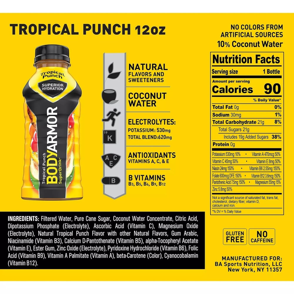 BodyArmor Sports Drink Variety Pack12 Fluid Ounce (Pack of 24) Image 2