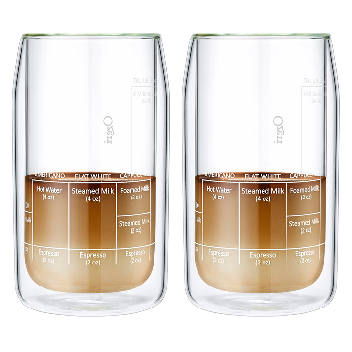 Moderna Artisan Series 15 oz Double Wall Barista Coffee Glass  Set of 2 Glasses Image 4