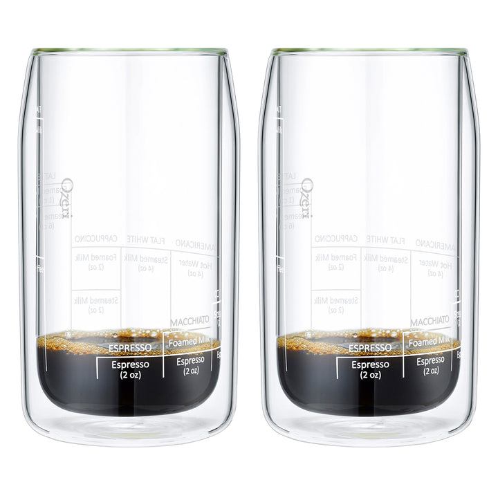 Moderna Artisan Series 15 oz Double Wall Barista Coffee Glass  Set of 2 Glasses Image 9