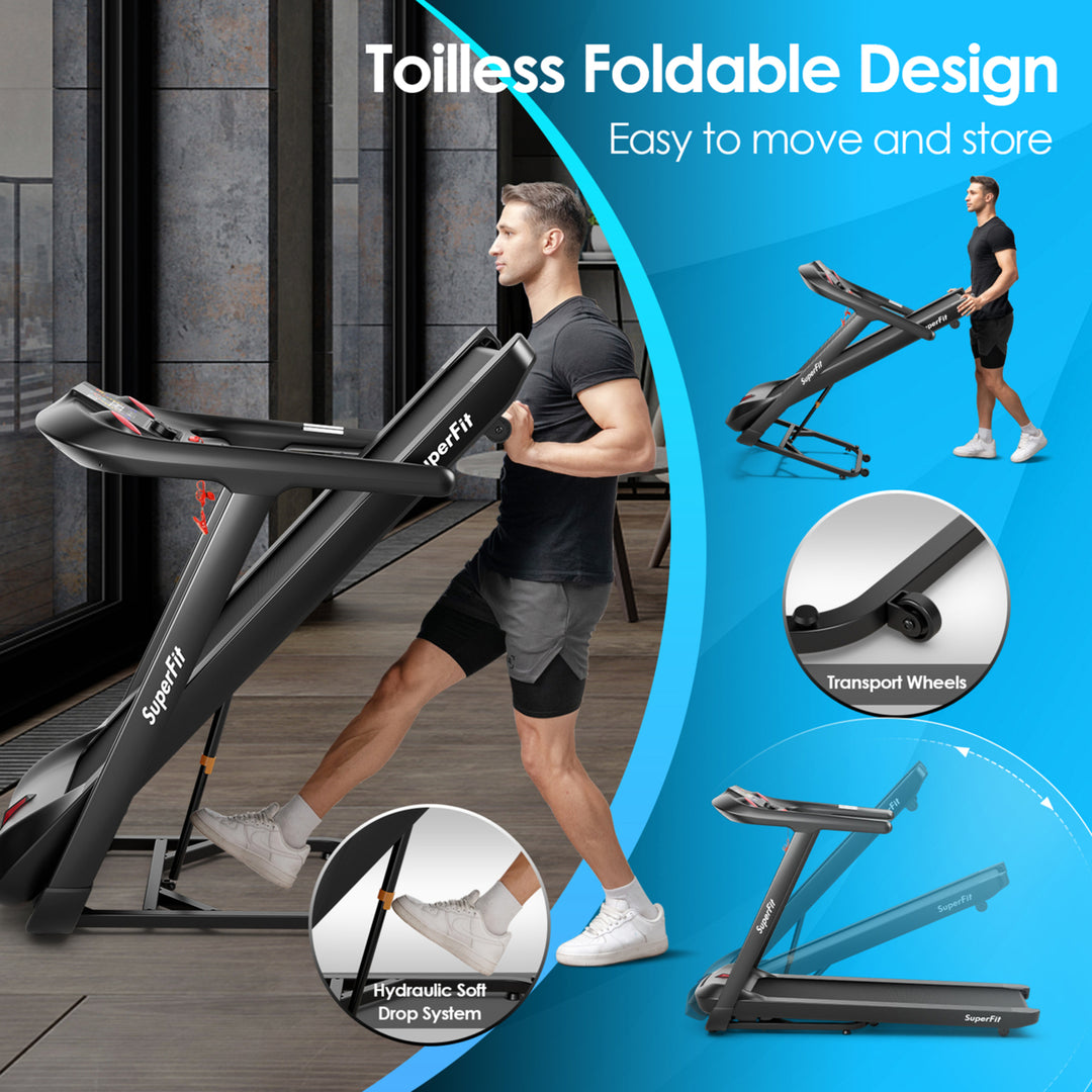 4.75HP Treadmill Folding Electric Running Machine w/ Voice and APP Control Image 3