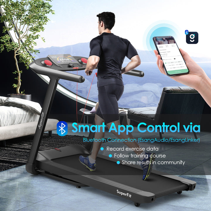 4.75HP Treadmill Folding Electric Running Machine w/ Voice and APP Control Image 8