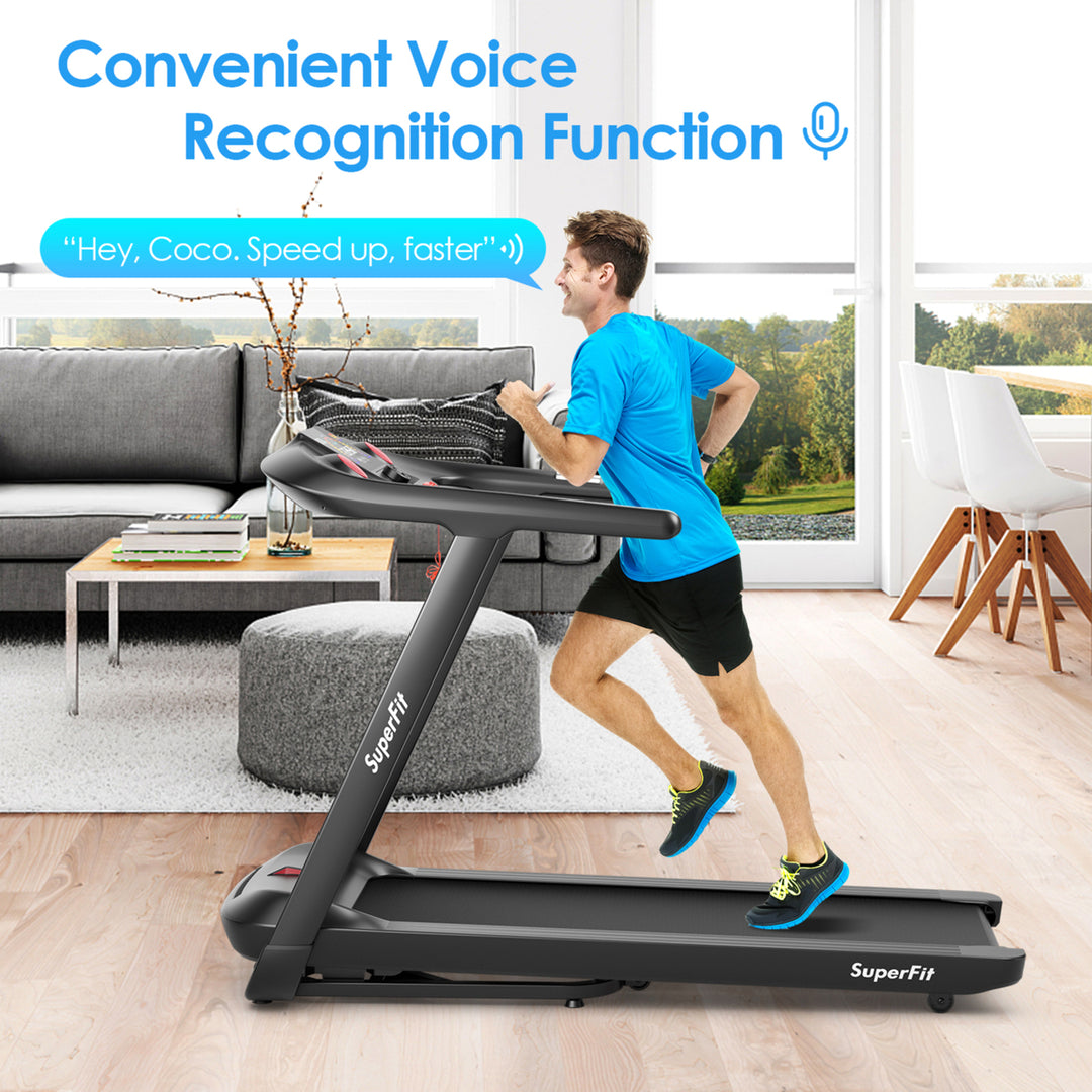 4.75HP Treadmill Folding Electric Running Machine w/ Voice and APP Control Image 9