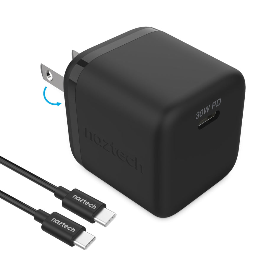 Naztech 30W PD Wall Charger + USB-C to USB-C Cable 6ft for Traveling (15543-HYP) Image 1