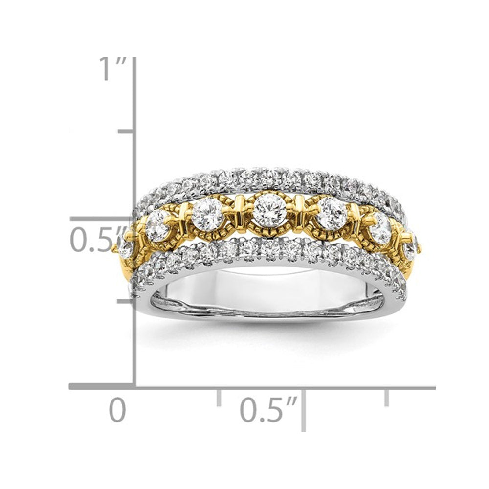 7/8 Carat (ctw SI1-SI2G-H-I) Lab-Grown Diamond Band Ring in 14K White Gold Image 4