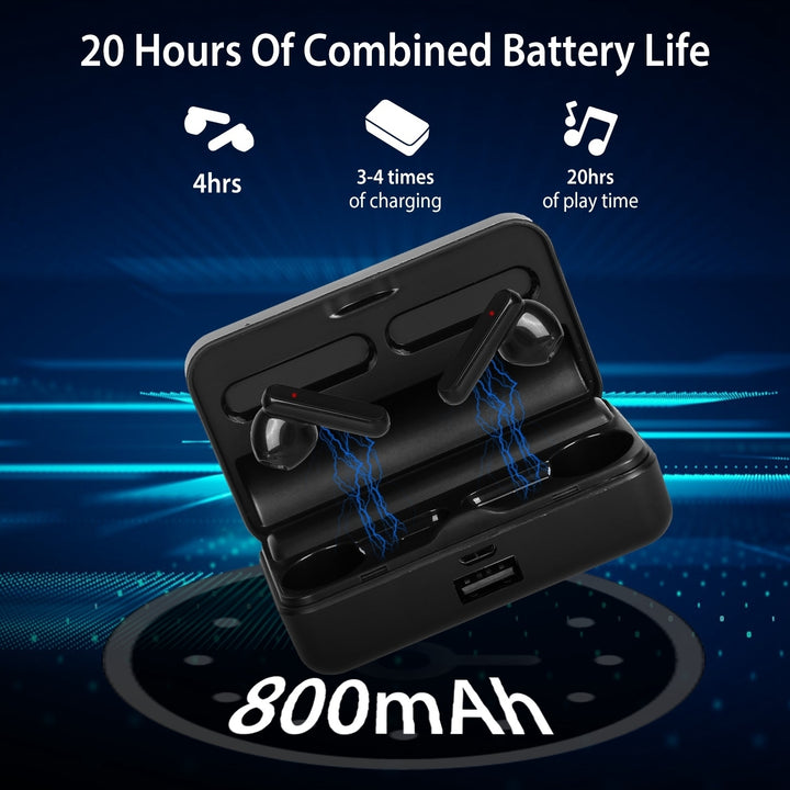 5.3 TWS Wireless Earbuds Touch Control Headphone with Charging Case Image 4