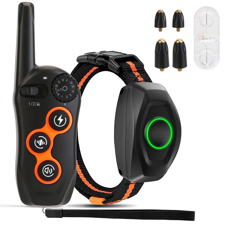 GPCT3613 Collar with Remote Rechargeable Electronic Shock Collar for Dogs Beep Vibration Shock for small Medium Large Image 1