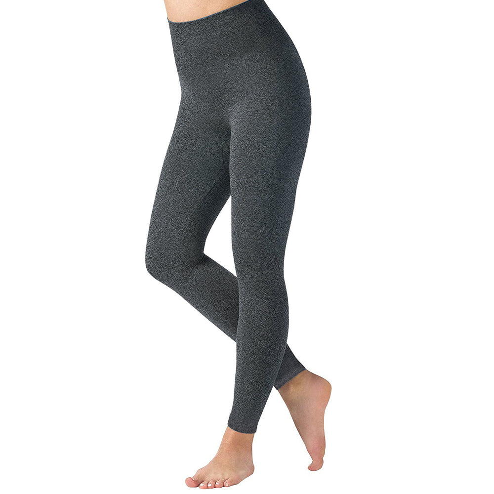 Multi-Pack High-Waisted Fleece Lined Marled Leggings - Regular and Plus Size Image 2