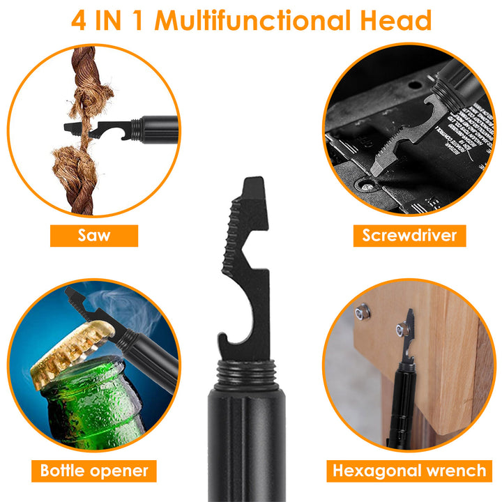 11 In 1 Tactical Pen Gear Set Multi-tool Survival Pen Set Cool Gadget Gift for Men EDC Glass Breaker LED Flashlight Image 4