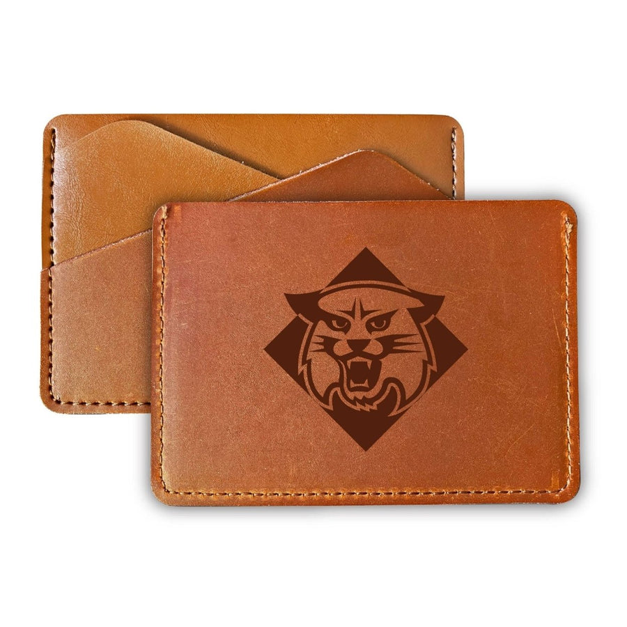 Elegant Davidson College Leather Card Holder Wallet - Slim ProfileEngraved Design Image 1