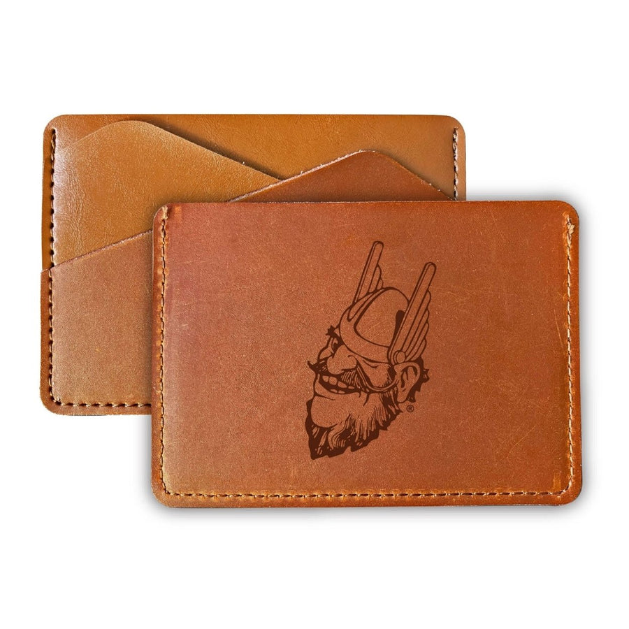 Elegant Idaho Vandals Leather Card Holder Wallet - Slim ProfileEngraved Design Image 1