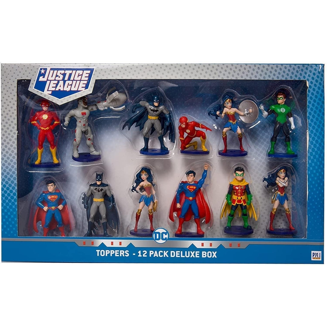 Justice League Pencil Toppers 12pk Superman Batman Wonder Woman Flash DC PMI International Image 2