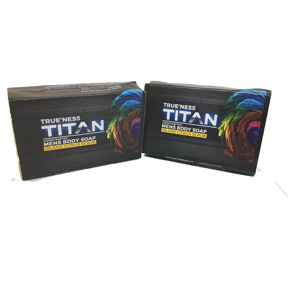 Trueness Titan Mens Island Citrus Bar Soap and Scrub Image 2