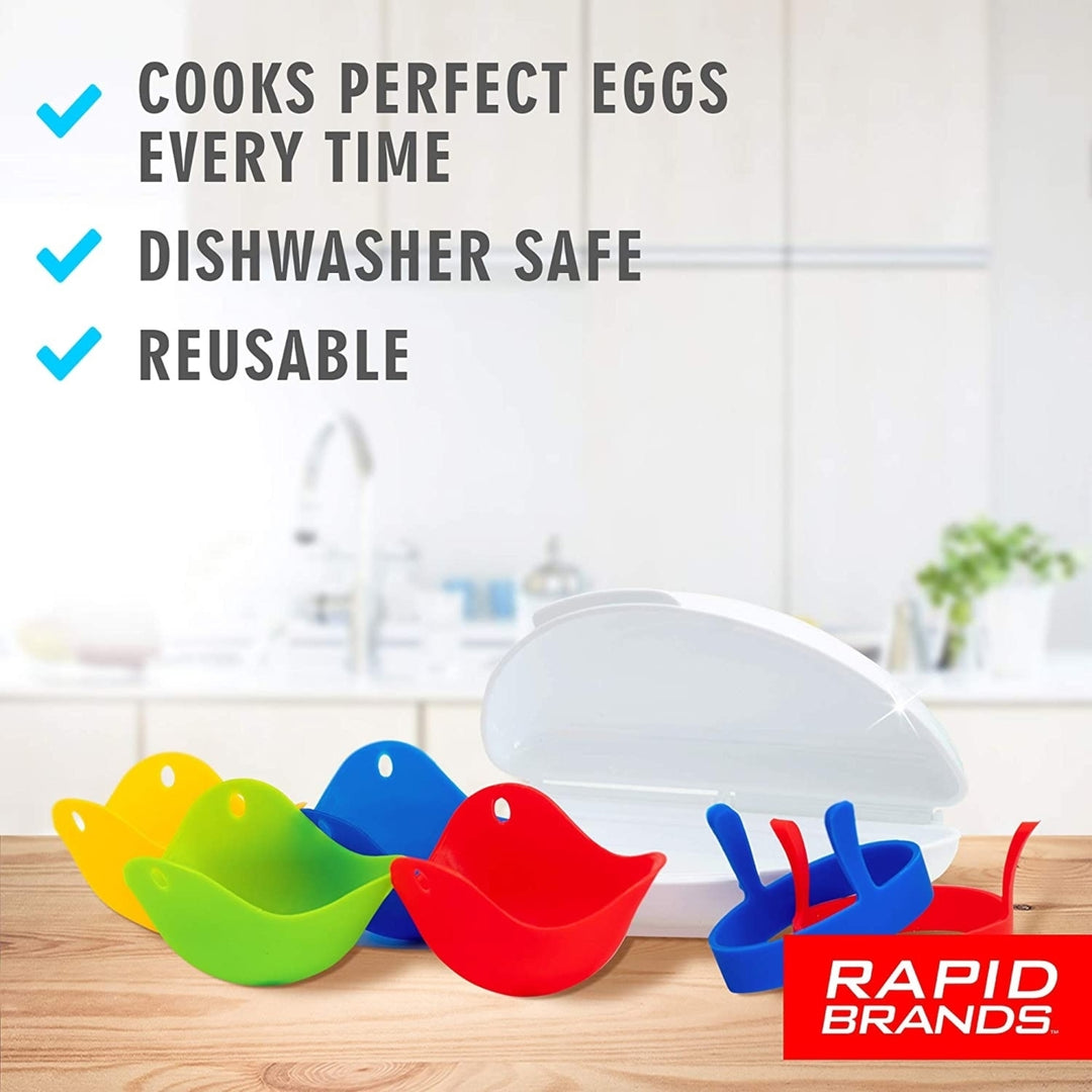 Rapid Brands 7-Piece Microwave Poached Egg and Omelette Cookware Set Image 4