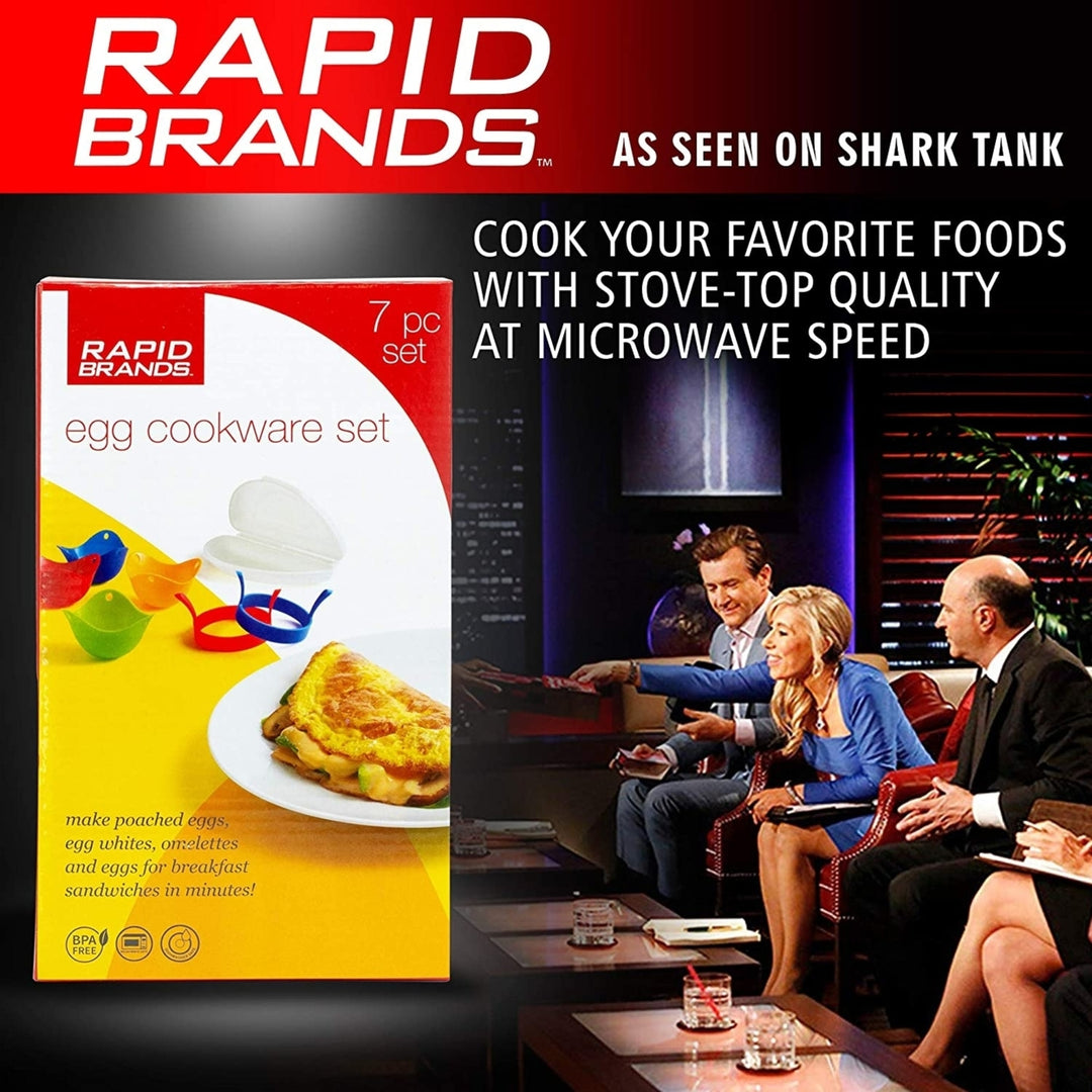 Rapid Brands 7-Piece Microwave Poached Egg and Omelette Cookware Set Image 7