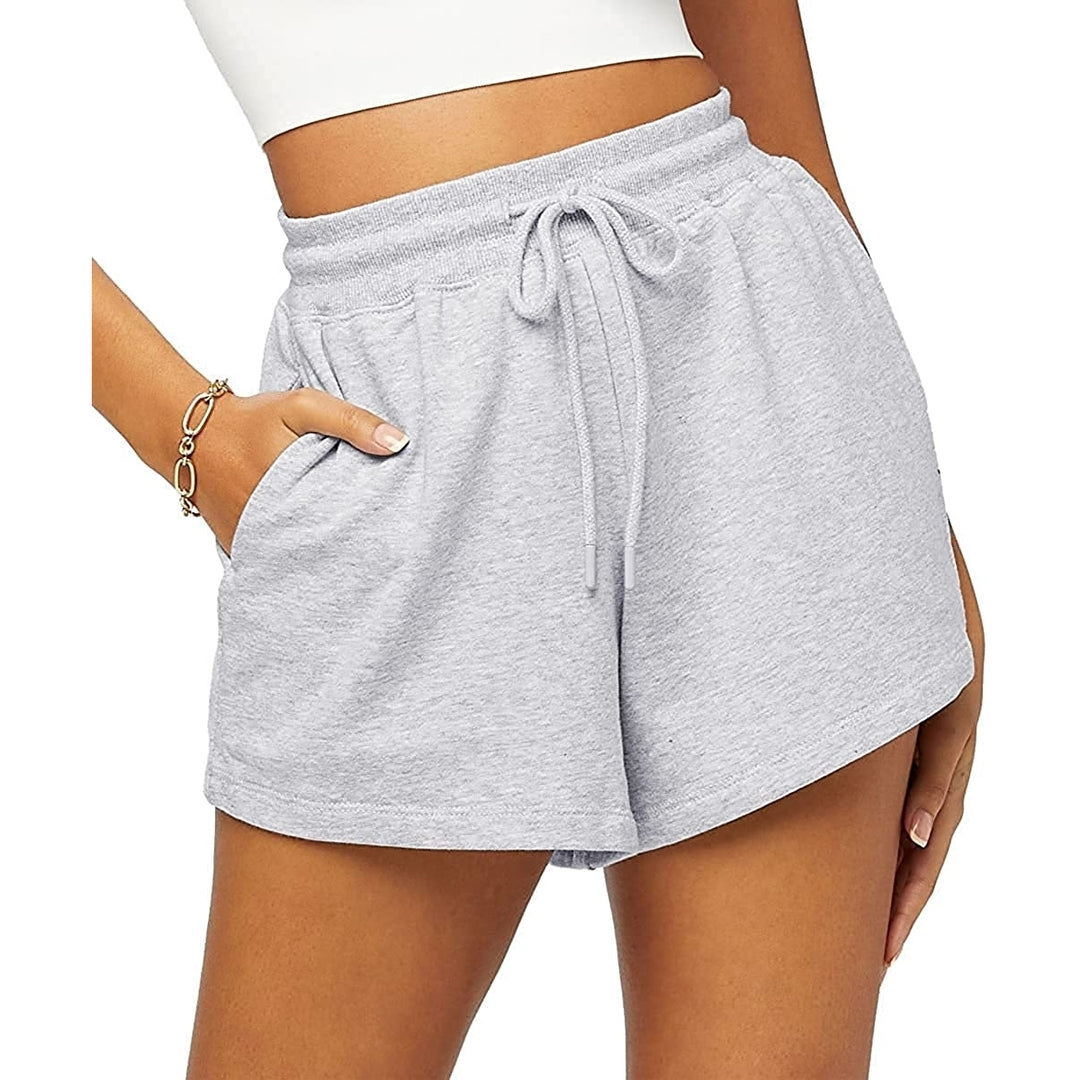 Summer Women Shorts Elastic Waist Solid Shorts High Stretchy Short Trousers for Summer Female Ladies Running Exercise Image 4
