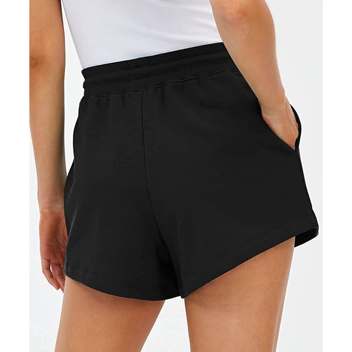 Summer Women Shorts Elastic Waist Solid Shorts High Stretchy Short Trousers for Summer Female Ladies Running Exercise Image 11