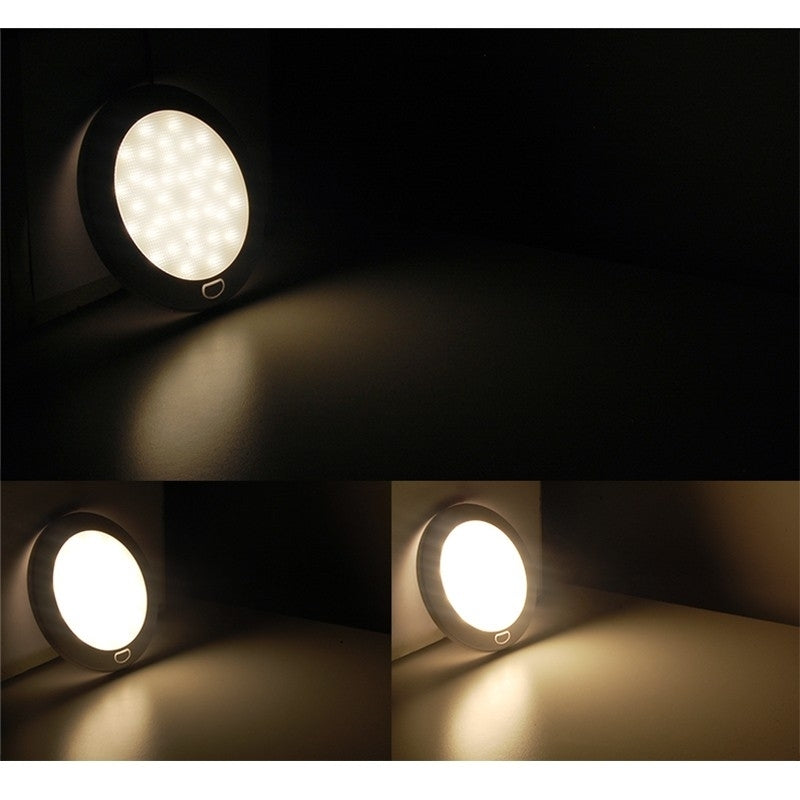 12V 5Inch LED Panel Ceiling Light Fixture For Rv Warm White Memory Function Image 2