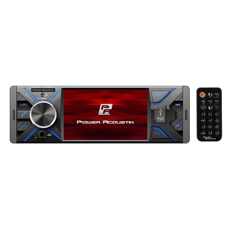 Power Acoustik PL430HB PL430HB 4.3-Inch Single-DIN in-Dash Receiver with BluetoothUSB and SD Image 1