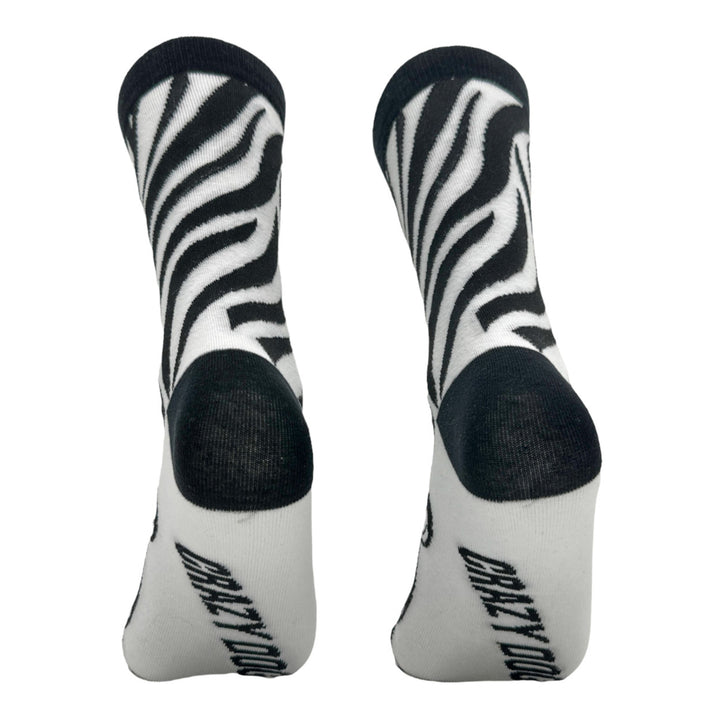 Womens Zebra Socks Funny Cute Adorable Striped Zebras Footwear Image 4