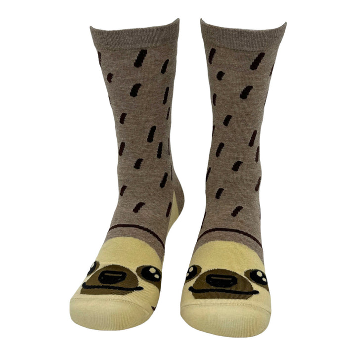 Womens Sloth Socks Funny Cute Cuddly Lazy Mammal Footwear Image 4