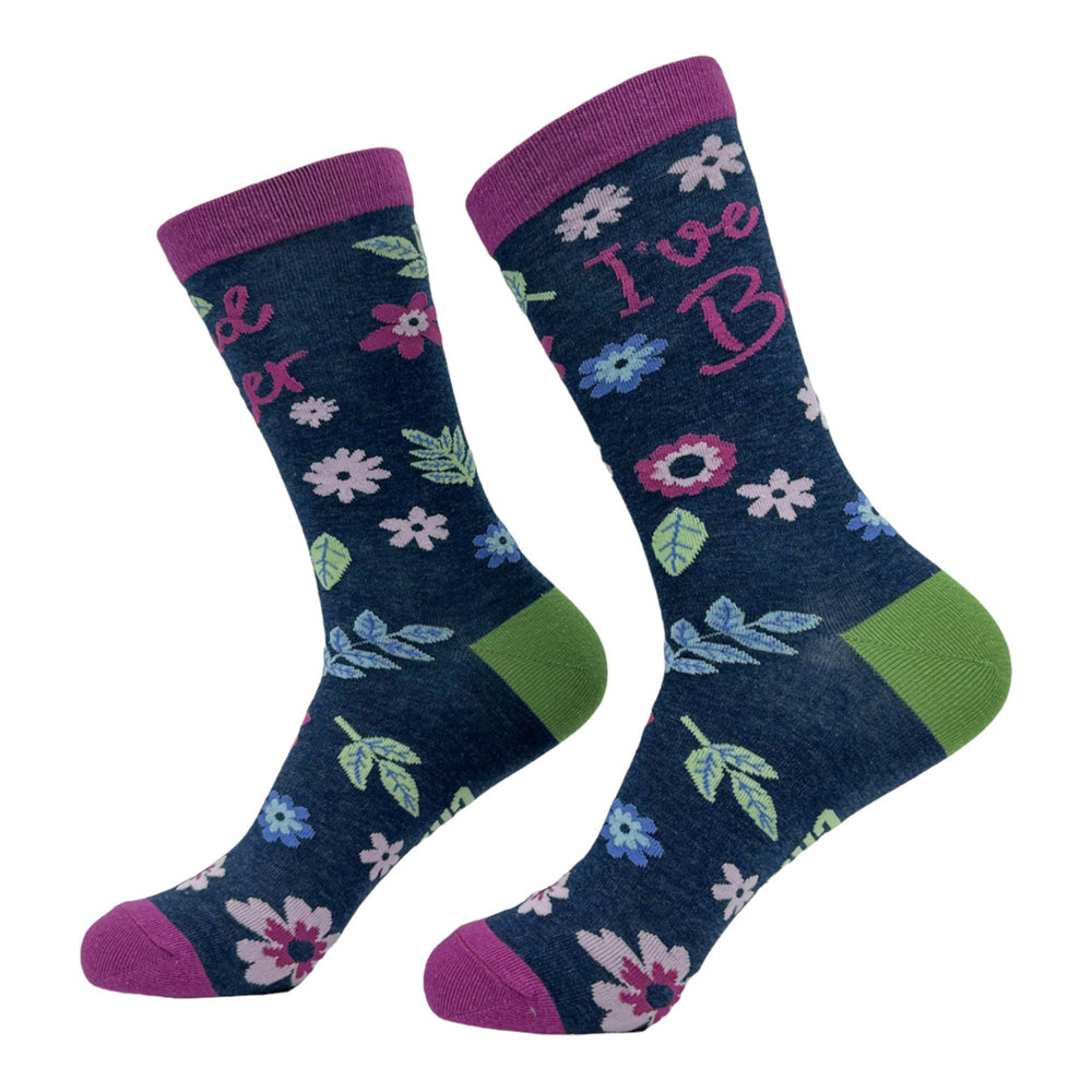 Womens Ive Had Better Socks Funny Cute Naughty Flowers Footwear Image 2
