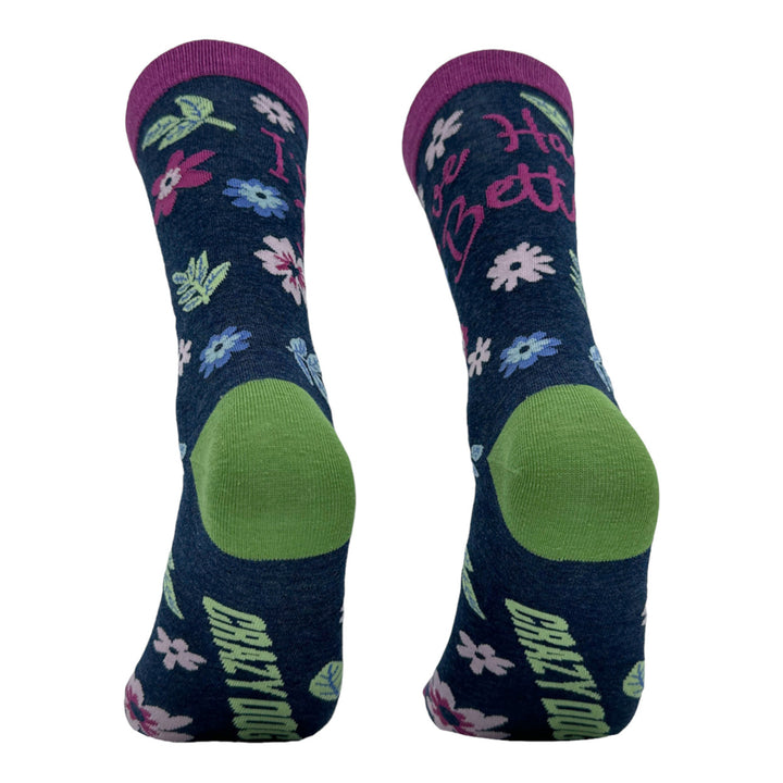 Womens Ive Had Better Socks Funny Cute Naughty Flowers Footwear Image 4