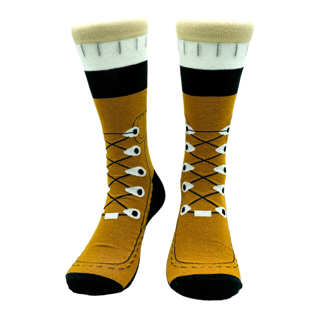 Mens Hiking Boots Socks Funny Outdoor Nature Hike Footwear Image 4