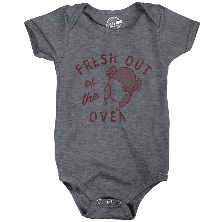 Fresh Out Of The Oven Baby Bodysuit Funny Cute Thanksgiving Turkey Cooked Dinner Jumper For Infants Image 1