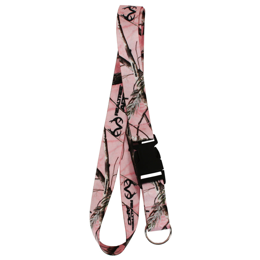 RealTree APC Pink Camo Pattern Hunting Lanyard Keychain with Clasp Image 1