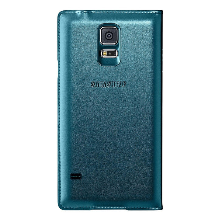 Samsung S-View Flip Cover For Galaxy S5 Green ID Chip Case Folio Front Window Sleek Stylish EF-CG900BGESTA Image 3