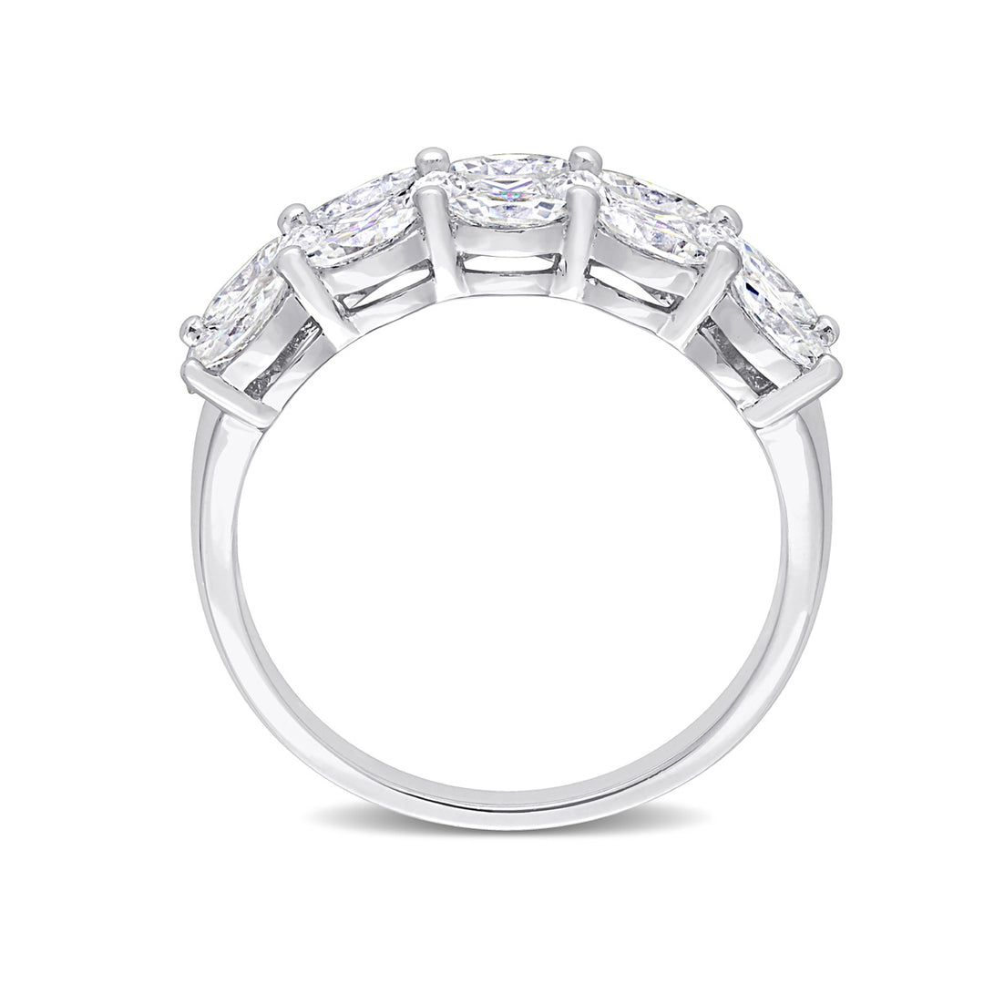 2.50 Carat (ctw) Lab-Created Marquise and Princess Moissanite Anniversary Ring Band in Sterling Silver Image 4