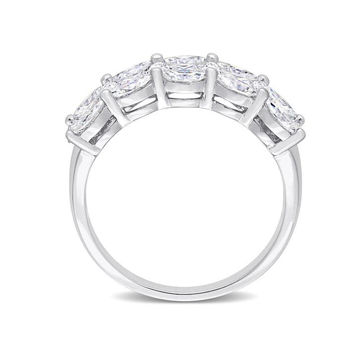 2.50 Carat (ctw) Lab-Created Marquise and Princess Moissanite Anniversary Ring Band in Sterling Silver Image 4
