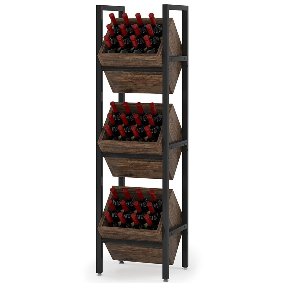Tribesigns WineRack3 Tier Freestanding Storage WIne Stand Image 1